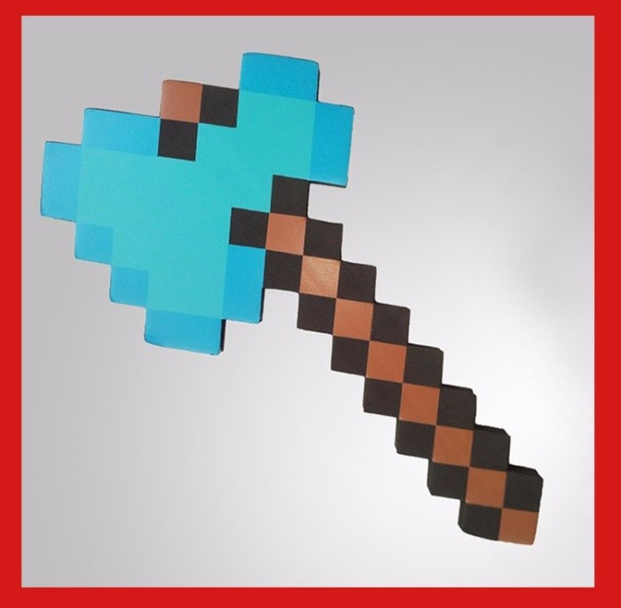 Topor Minecraft - 45cm foto mare Topor Minecraft - 45cm foto mare