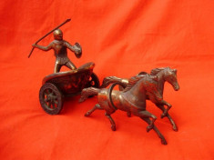 Statueta bronz antik car de lupta cu ACHILE foto