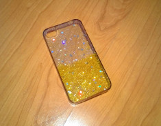 Husa Apple iPhone 4 / 4S - Sparkle Glitter Stars ( gel TPU ) foto