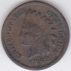 SUA USA ONE CENT 1892 indian head cap de indian