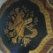 Masa superba, Ludovic IV, lemn, intarsii, bronz, stare buna