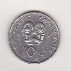 bnk mnd Polinezia Polinesia franceza 10 franci 1979