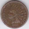 SUA USA ONE CENT 1873 indian head cap de indian FOARTE RAR, America de Nord