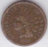 SUA USA ONE CENT 1873 indian head cap de indian FOARTE RAR