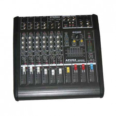 Consola DJ Azusa Mixer + Amplificator PMQ2108 MIK0042, 2X240W foto