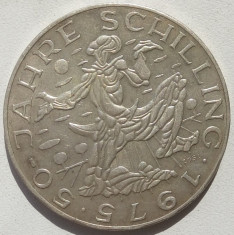 Republica Austria - 100 Schilling 1975 - Schilling - Argint foto