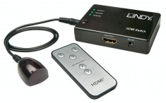 Switch HDMI Lindy SWTHDMI-LY-38034 3 porturi Telecomanda 3D foto