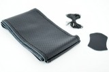 Husa volan LUXA027 piele cu gaurele marime: M culoare: negru, Oem