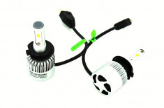 Set Bec H7 cu LED S2 chip led 40W - 4800 lumen 6000k 12-24V foto