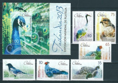 CUBA 2013 - PASARI - SERIE DE 6 TIMBRE+BLOC NESTAMPILAT - MNH / pasari294 foto