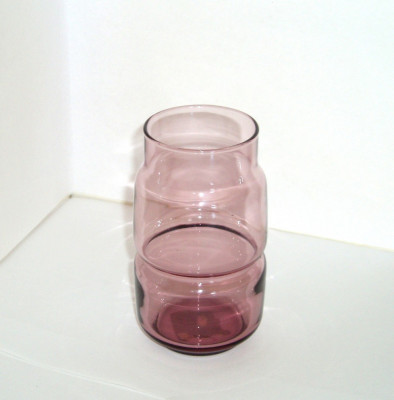 Vaza cristal amethyst, suflata manual - Olik - design IKEA - Made in France foto