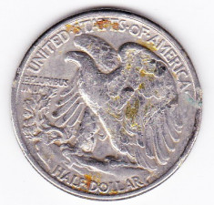 SUA USA Half Dollar 1945 argint 12,5 g 900/1000 foto