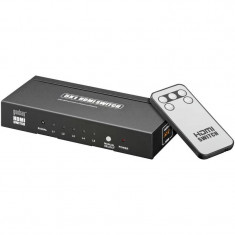 Switch HDMI Goobay SWTHDMI-AVS43-5 5 porturi cu telecomanda foto