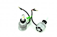 Set Bec H1 cu LED S2 chip led 40W - 4800 lumen 6000k 12-24V foto