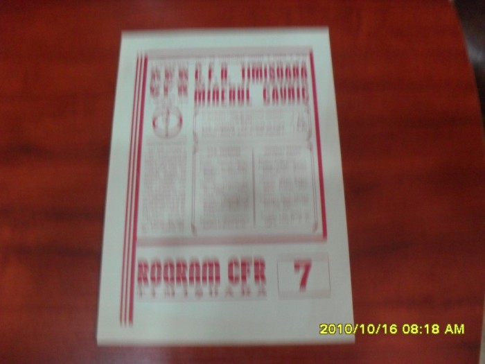 program CFR Timisoara - Minerul Cavnic