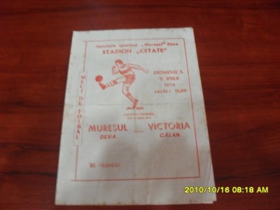 program Muresul Deva - Victoria Calan foto