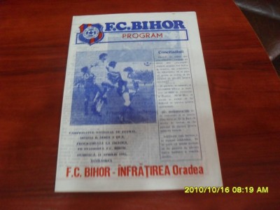 program FC Bihor - Infratirea Oradea foto