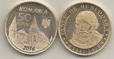 ROMANIA 50 BANI 2016 , IANCU de HUNEDOARA - UNC , din fisic foto