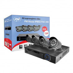 Aproape nou: Kit supraveghere video PNI House IPMAX POE ONE 720P - NVR IP ONVIF si foto