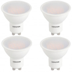 Set 4 Spoturi Led GU10, 6W, 220V lumina calda DLF 3060 foto