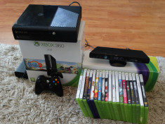 Xbox 360+Kinect sensor+Controler+ 20 Games foto