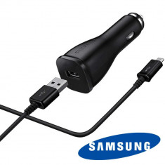 Incarcator auto USB Samsung 2A Negru (incarcare rapida) foto