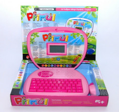 Mini laptop de jucarie copii, cu 120 de aplicatii interesante (limba engleza si romana) - 2 culori foto