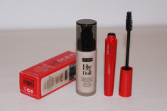 Set machiaj Pupa - Fond de ten Like a Doll + Rimel negru Diva`s Lashes foto