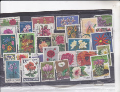 Diferite timbre st,din diferrite tari flori foto