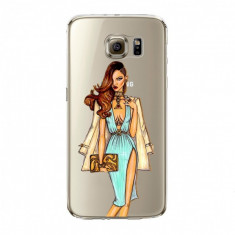 Husa din silicon pentru Samsung S6 Edge Glam Diva , transparent foto