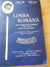 CONST. DINU--LIMBA ROMANA PENTRU CLASA A III-A SECUNDARA - 1935 foto