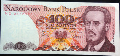 Bancnota 100 ZLOTI - POLONIA anul 1986 *cod 553 = UNC - AN MAI RAR! foto