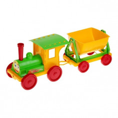 Trenulet pentru copii Doloni verde cu galben foto