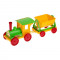 Trenulet pentru copii Doloni verde cu galben