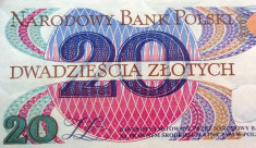 Bancnota 20 ZLOTI - POLONIA, anul 1982 *cod 551 = UNC DIN FASIC foto