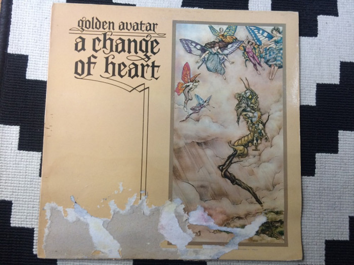 Golden Avatar &lrm;A Change Of Heart 1976 disc vinyl lp muzica folk prog rock VG+