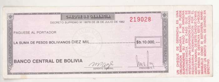 bnk bn Bolivia 5000 pesos bolvianos 1982 xf , pick 172