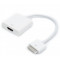 Cablu Adaptor HDMI pentru iPhone 4/4s, iPad2/3 30 pini, alb