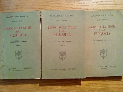 LEZIONI SULLA STORIA DELLA FILOSOFIA 3 Vol. - G. G. F. Hegel - La Nuova Italia foto