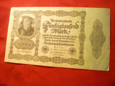 Bancnota 50 000 Marci 1922 , cal.F.Buna Germania foto