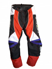 MXE Pantaloni moto/atv culoare negru/rosu/albastru ,cu captusala Cod Produs: MX5402 foto