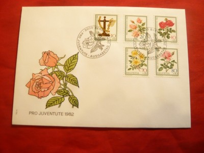 Plic FDC Pro Juventute 1982 - Trandafiri foto