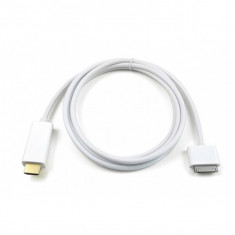 Cablu HDMI HDTV pentru iPhone 4/4S si iPad 2/3 1.8m , alb foto