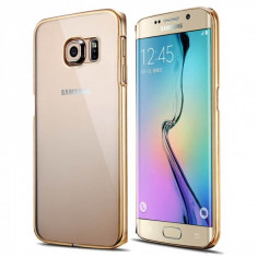 Husa din silicon Electroplating pentru Samsung Galaxy S6 EDGE, auriu foto