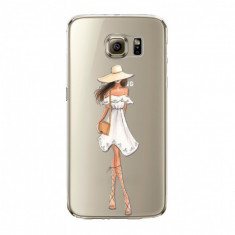 Husa din silicon pentru Samsung S6 Edge Summer Diva , transparent foto