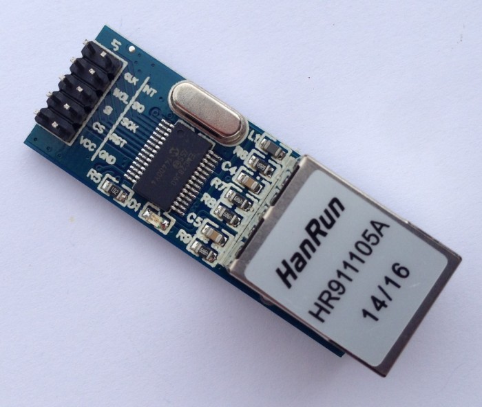 Mini ENC28J60 Ethernet LAN Network Module pentru Arduino (e.524)