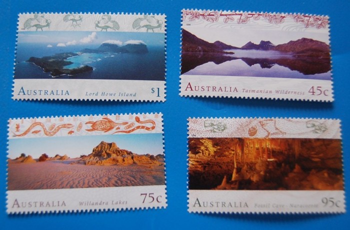 AUSTRALIA-Peisaje-serie completa-nestamp,-mnh foto mare AUSTRALIA-Peisaje-serie completa-nestamp,-mnh foto mare