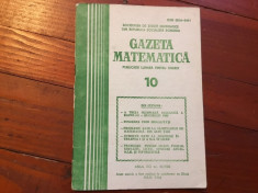 Revista / Gazeta matematica anul XCI nr 10 / 1986 ! foto