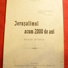 Jacques Katz - Ierusalimul acum 2000 ani - Schita istorica - Ed. 1911 , 8 pag