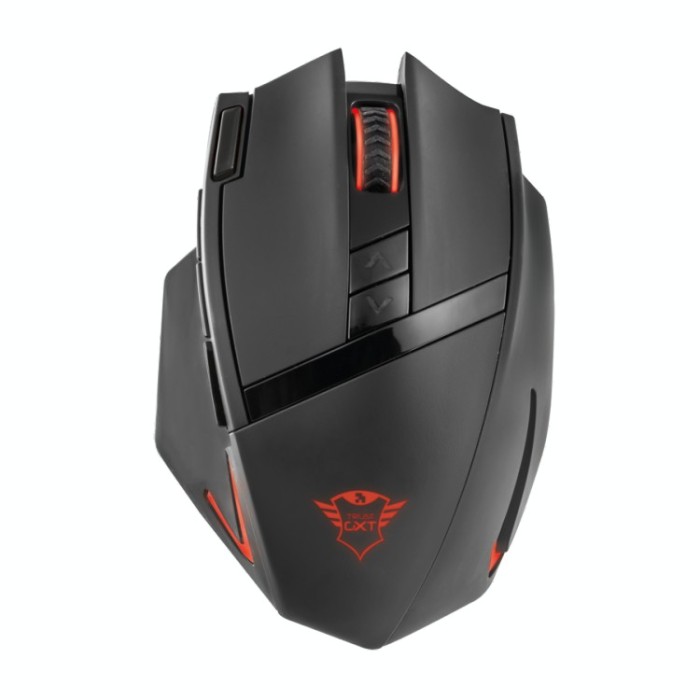 Mouse gaming wireless Trust GMS-504 , USB micro receiver , Optic , 2400 DPI , Negru/Rosu foto mare Mouse gaming wireless Trust GMS-504 , USB micro receiver , Optic , 2400 DPI , Negru/Rosu foto mare